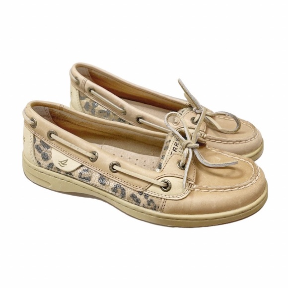 Sperry Top-Sider Angelfish Animal Print Sequin Boat Shoes - Picture 1 of 5